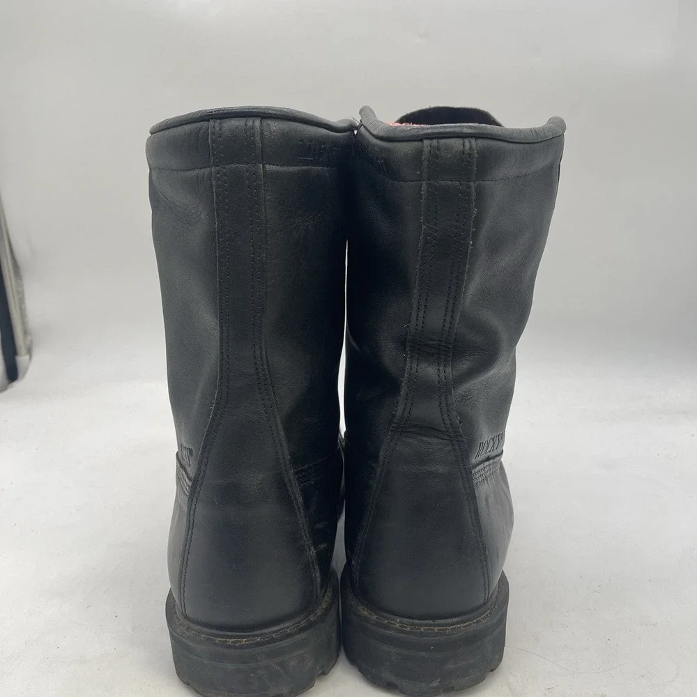 Rocky Insulated Leather Combat Boots Mens 11.5 W Black Lace-Up Vibram Sole